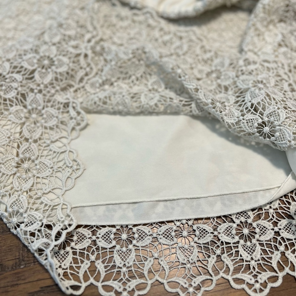 H&M Lace Crochet Floral Print Mini Skirt - Picture 6 of 8